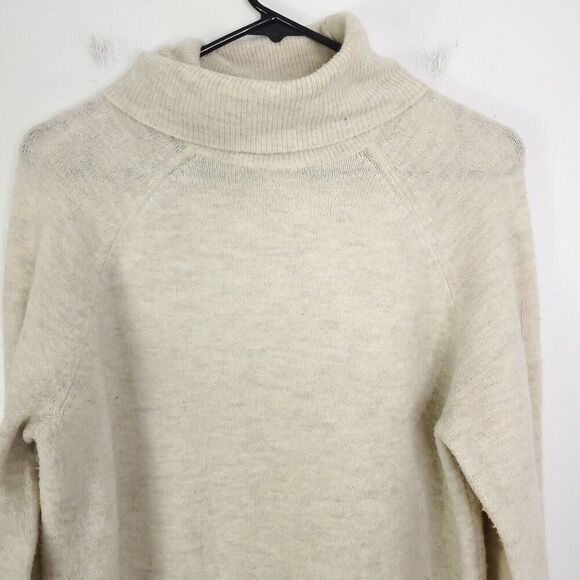 HM Sweater Womens XS Oversized Cowl Neck Neutral Minimalist Capsule Cream - Picture 2 of 8
